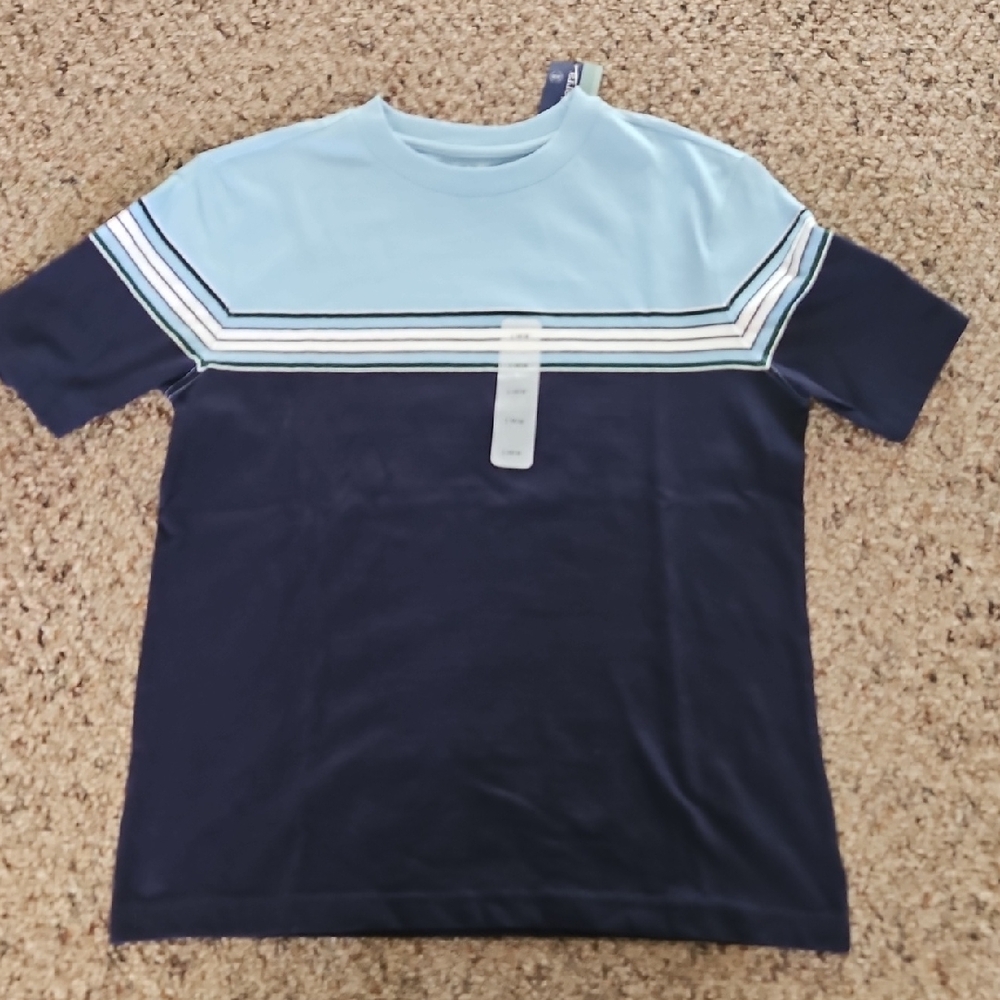 High Sierra Blue and Navy Kids Short Sleeve Tee 100% Cotton